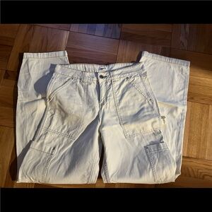 Garage Cream Carpenter Cargo Pants Size 3